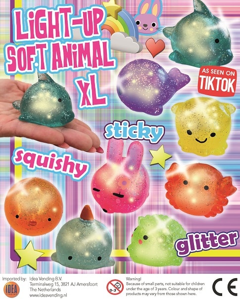 Squishy Soft Animal with Light Ø65 Squishy Soft Animal with Light Oe65