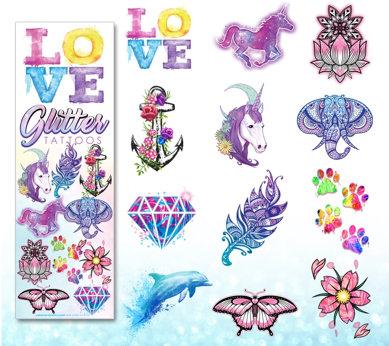 Tattoos_Love-Glitter Tattoos Love Glitter